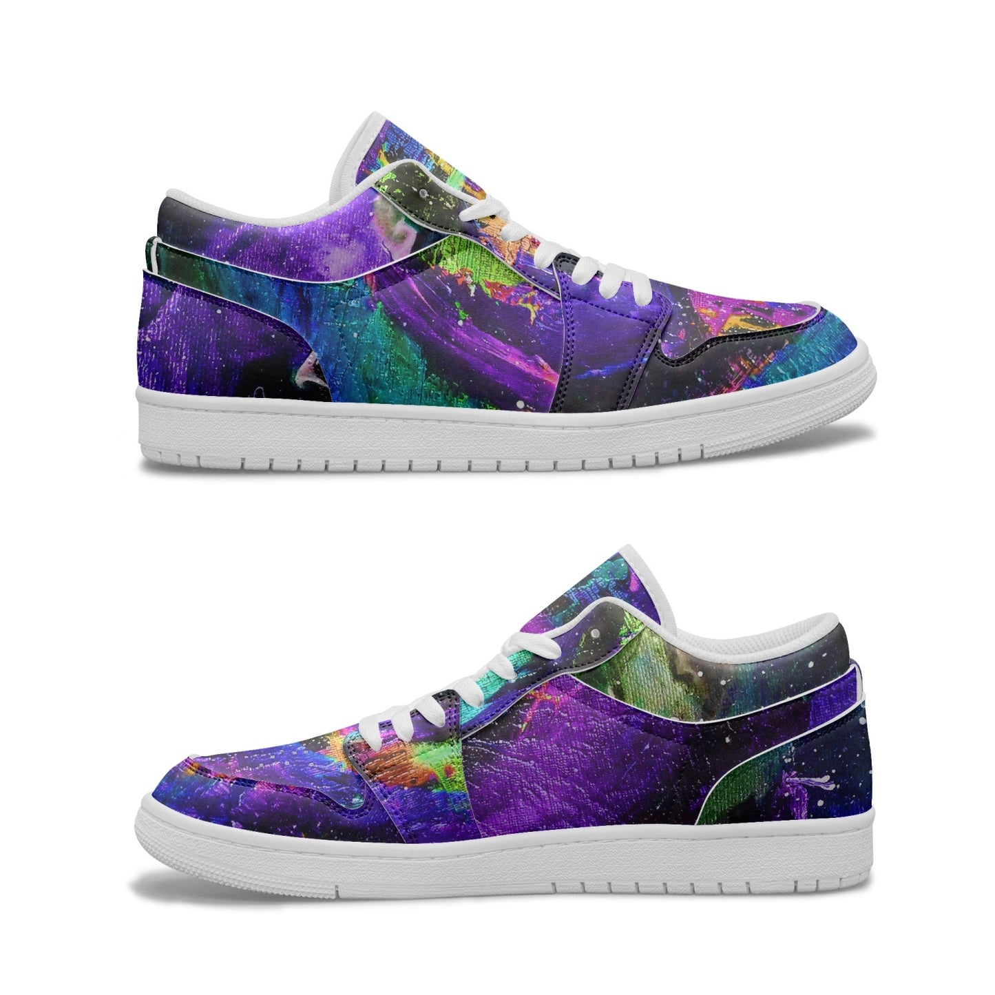 Different Dimensions/Galactic Clouds Low-Top AJ1 Leather Sneakers