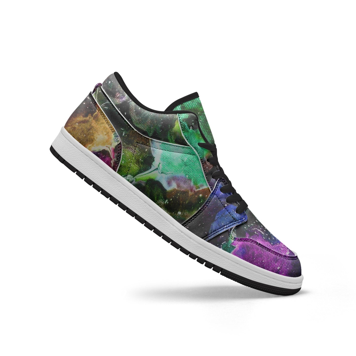 Galactic Clouds Low-Top AJ1 Leather Sneakers