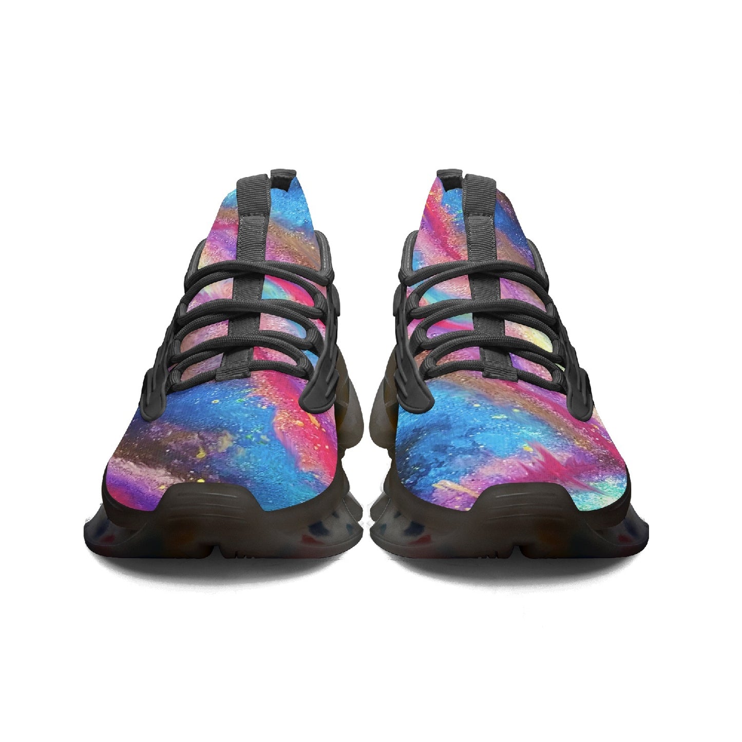 Explosive Nebula Wings Style Bounce Mesh Knit Sneakers