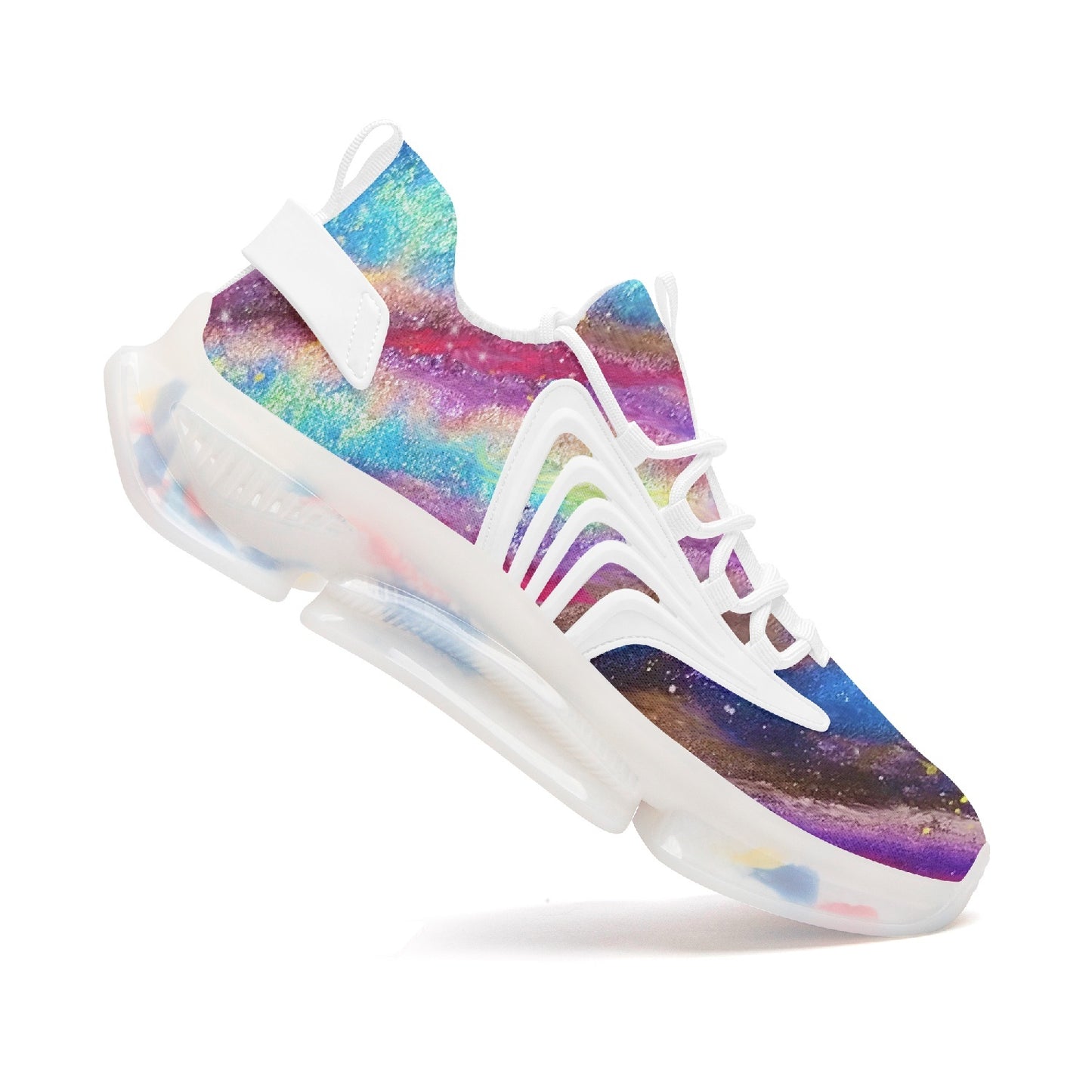 Explosive Nebula Wings Style Bounce Mesh Knit Sneakers