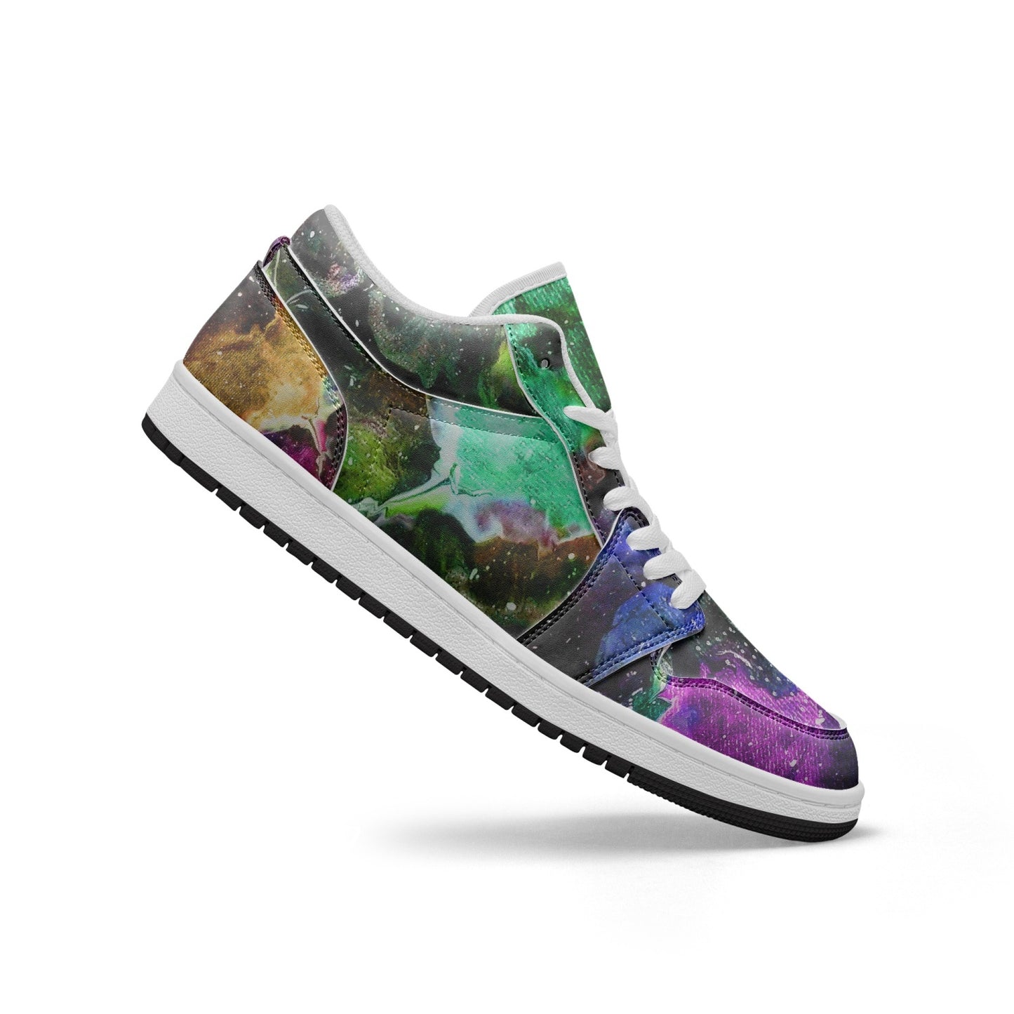 Galactic Clouds Low-Top AJ1 Leather Sneakers