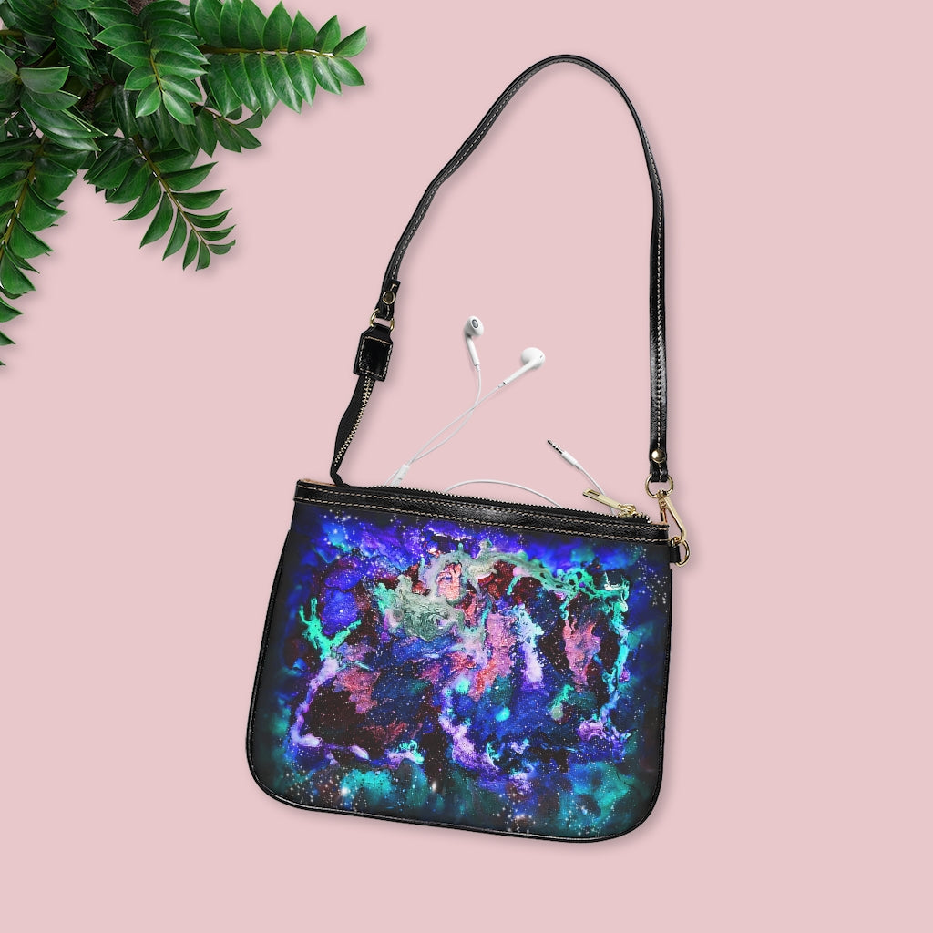 Teal Galaxy Small Shoulder Bag