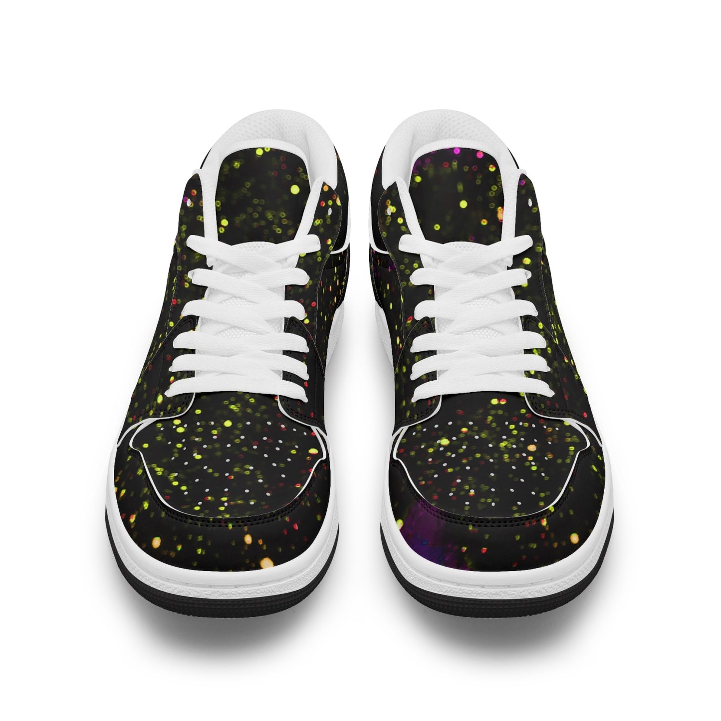 Star Party Gold Low-Top AJ1 Leather Sneakers