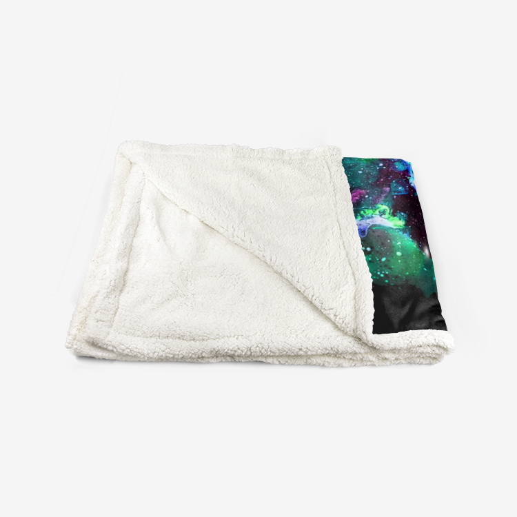 Galaxy: Blue/Green Double-Sided Super Soft Plush Blanket