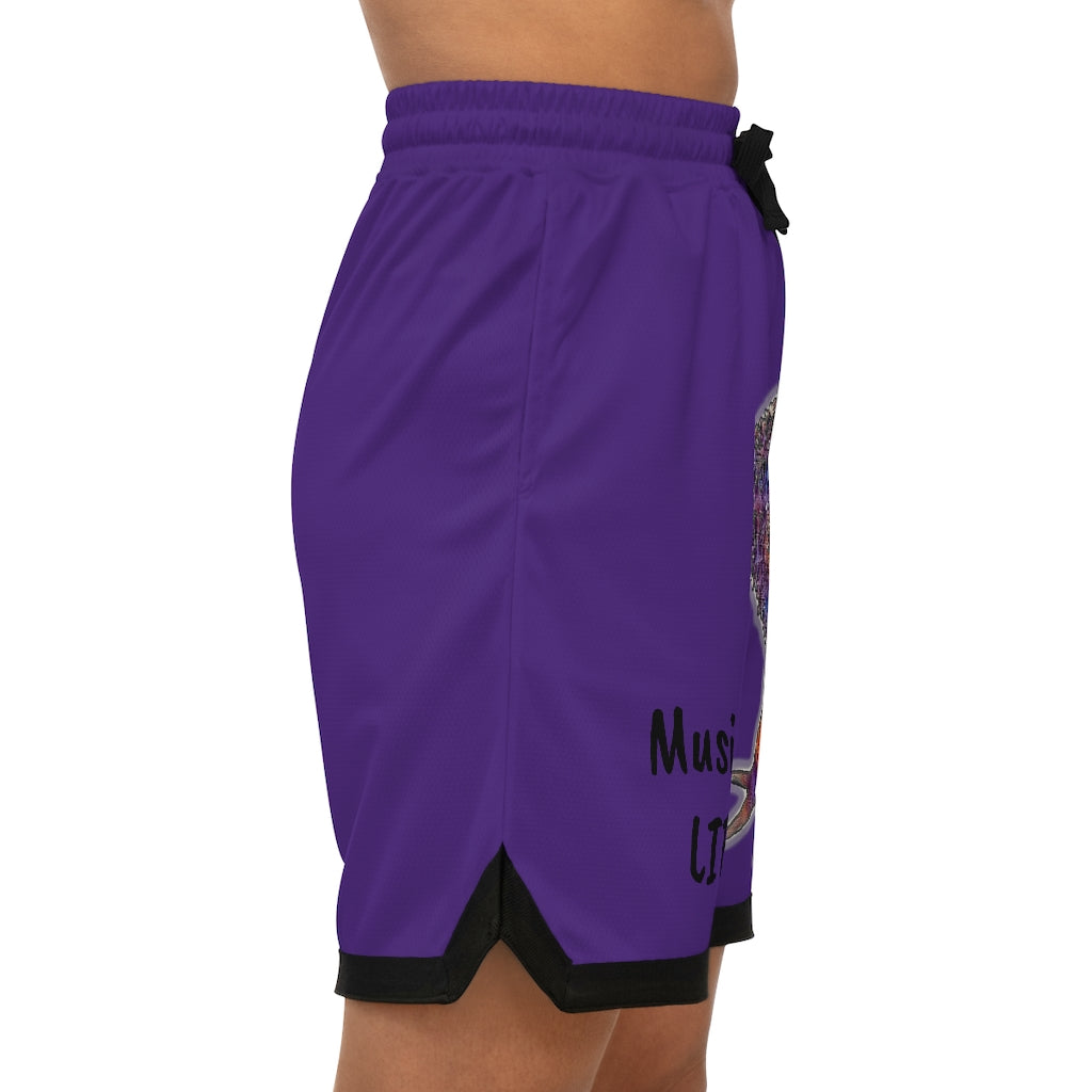 Music is Life 1 Basketball Rib Shorts