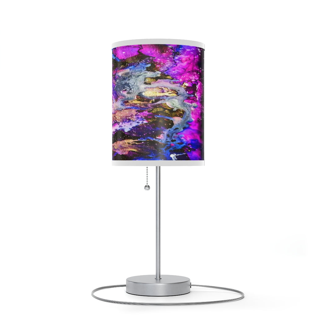 Purple Galaxy Lamp on a Stand
