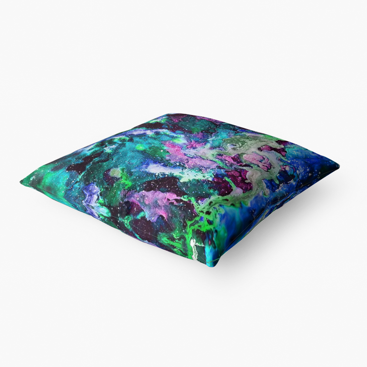 Galaxy: Turquoise Home Goods Pillow (w/Pillow OR Just Cover)