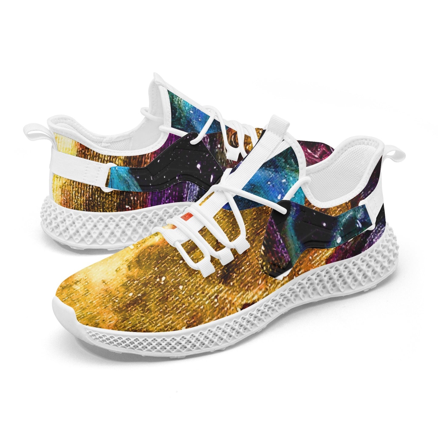 Galactic Clouds Net Style Mesh Knit Sneakers