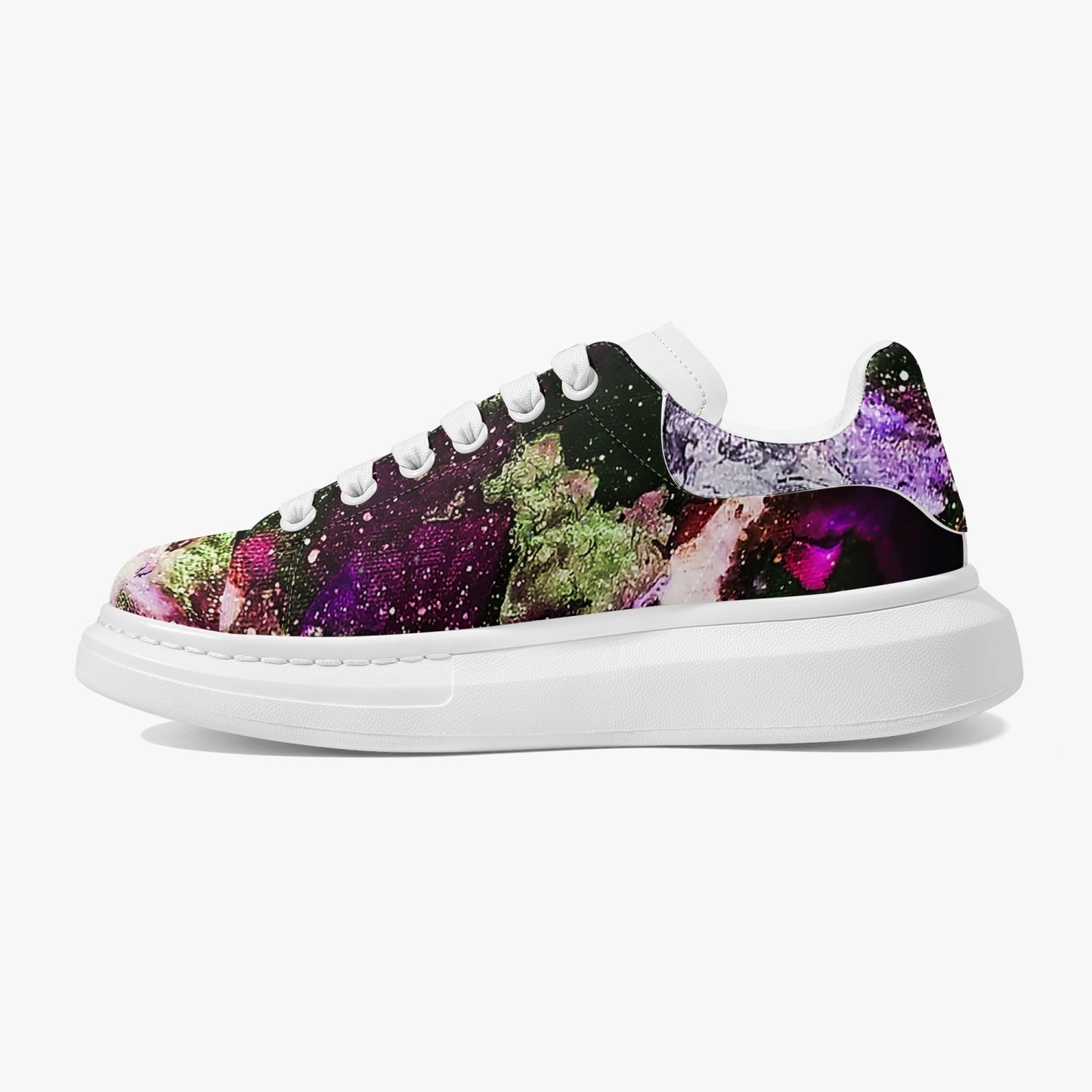 Red Galaxy Low-Top Leather Sneakers
