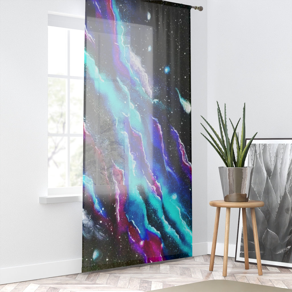 Blue Rip Window Curtain