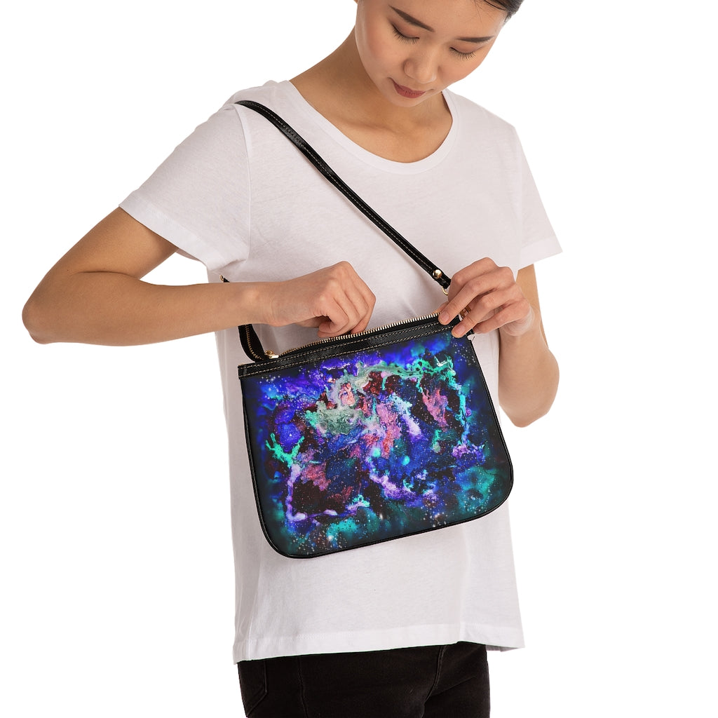 Teal Galaxy Small Shoulder Bag