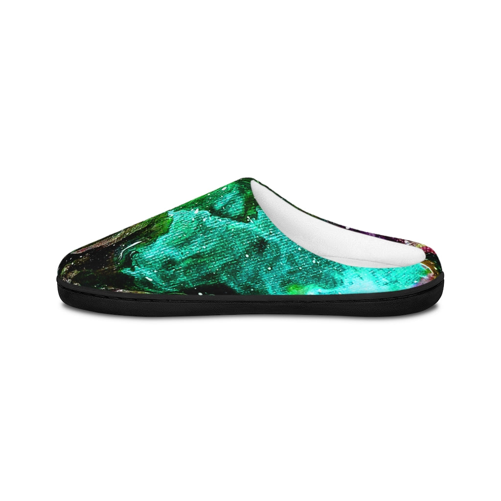 Galactic Clouds Teal Indoor Slippers