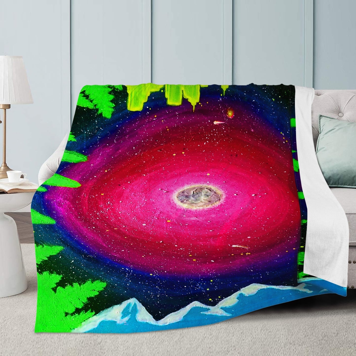 Harmony Scape Stitched Fleece Blanket