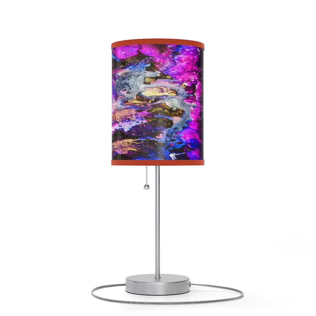 Purple Galaxy Lamp on a Stand