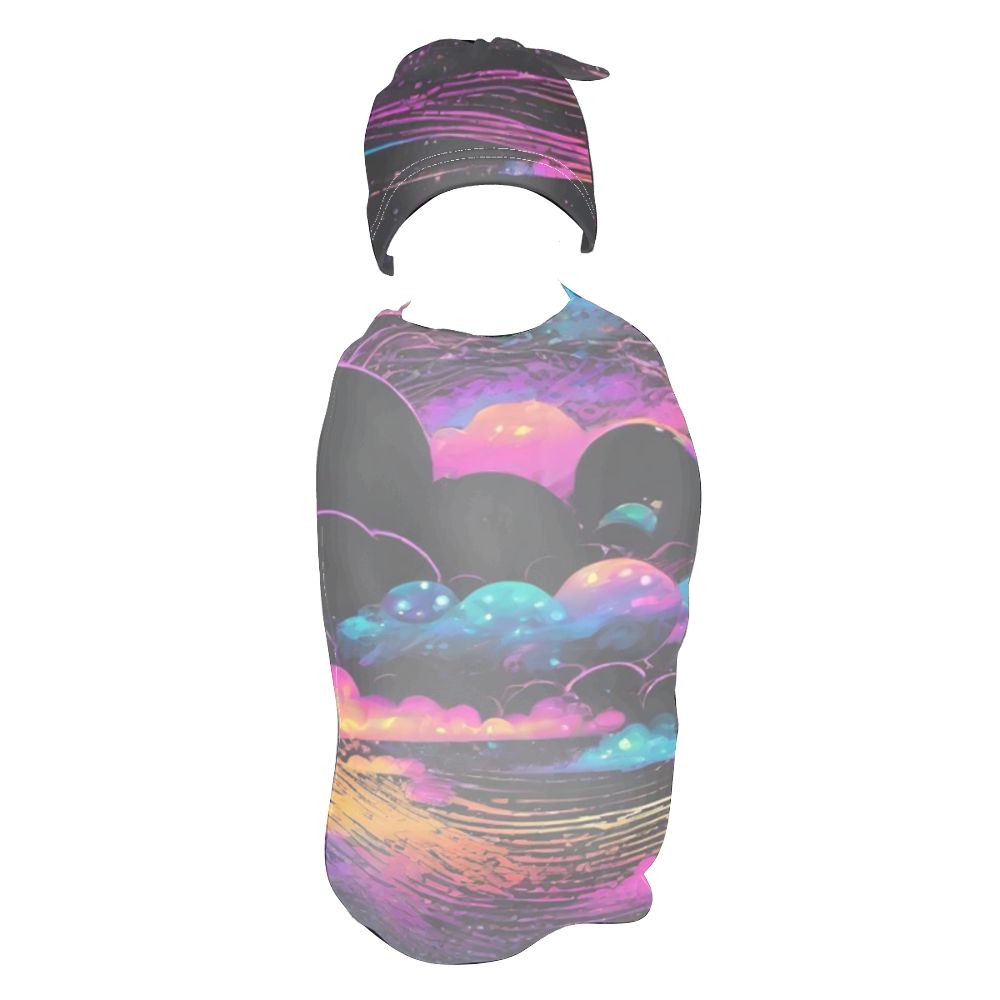 Psychedelic Space Newborn Swaddle Bag/Beanie Hat