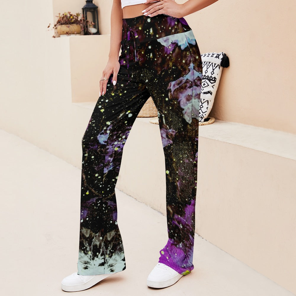 Galactic Storm Straight Lace-Up Yoga Pants