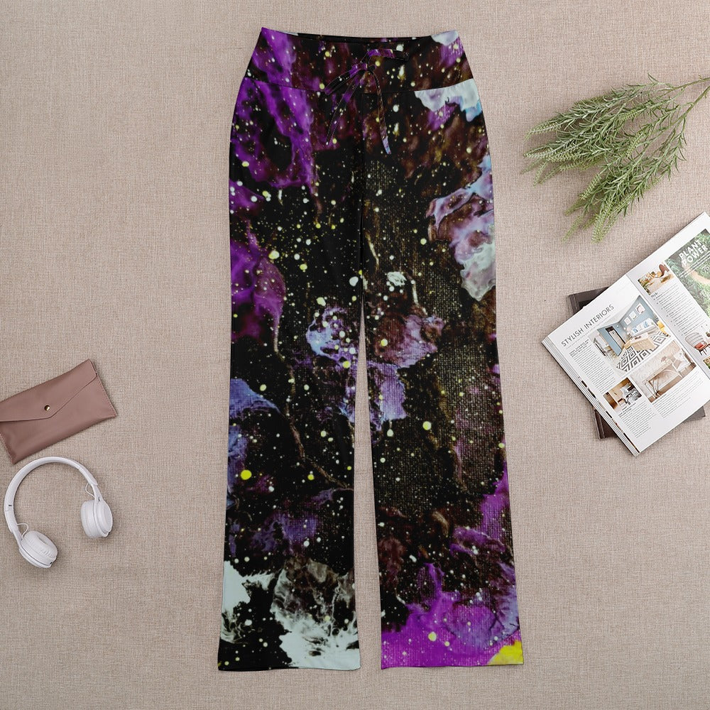 Galactic Storm Straight Lace-Up Yoga Pants