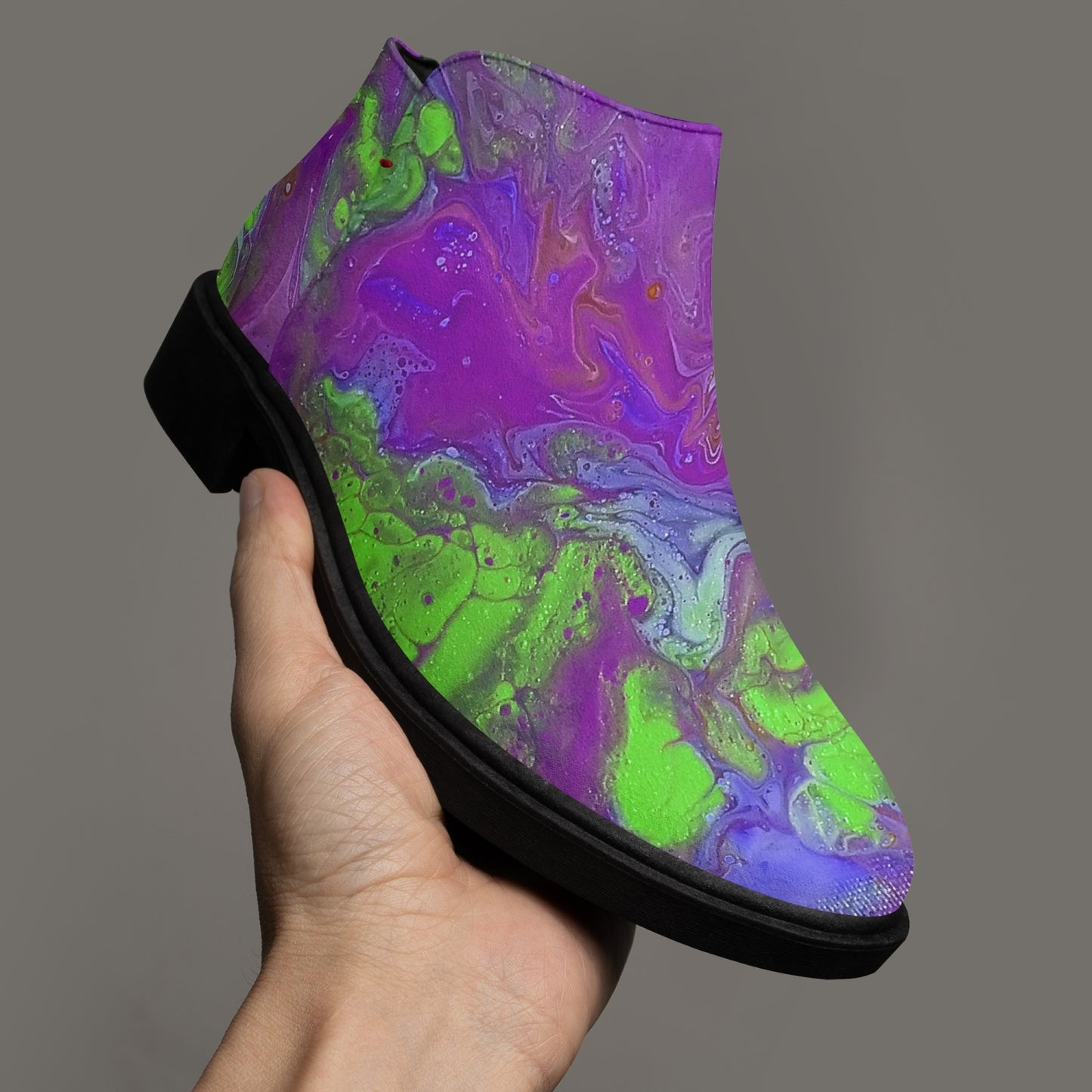 Liquid Galaxy Fashion Zipper Boots