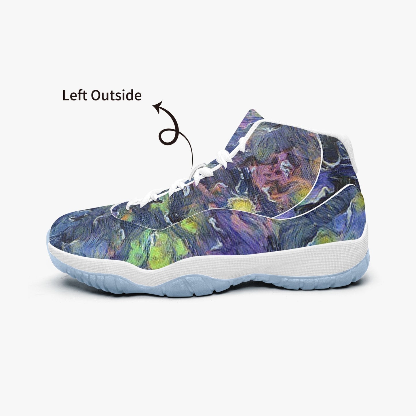 Space Storm AJ11 Basketball Sneakers -Blue Sole