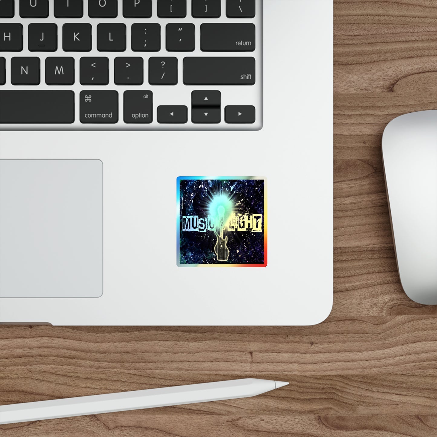 Music is Light Holographic Die-cut Stickers