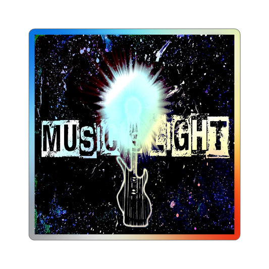 Music is Light Holographic Die-cut Stickers