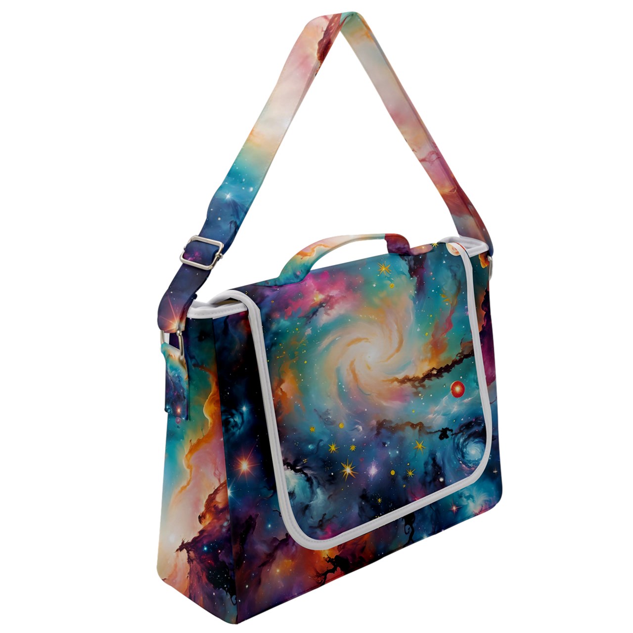 Colorful Space Box Up Messenger Bag