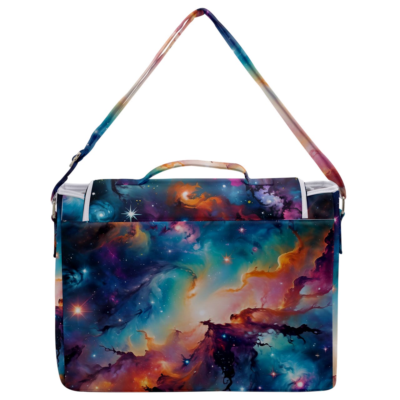 Colorful Space Box Up Messenger Bag