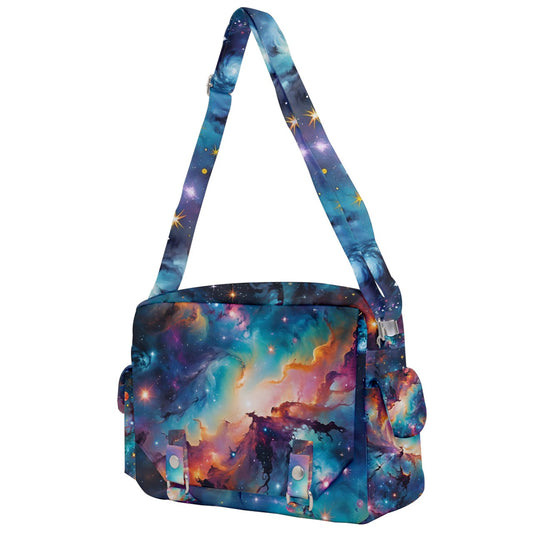 Colorful Space Buckle Multifunction Bag