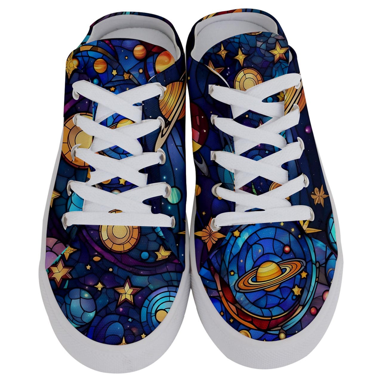 Stained Glass Space Women's Half Slippers