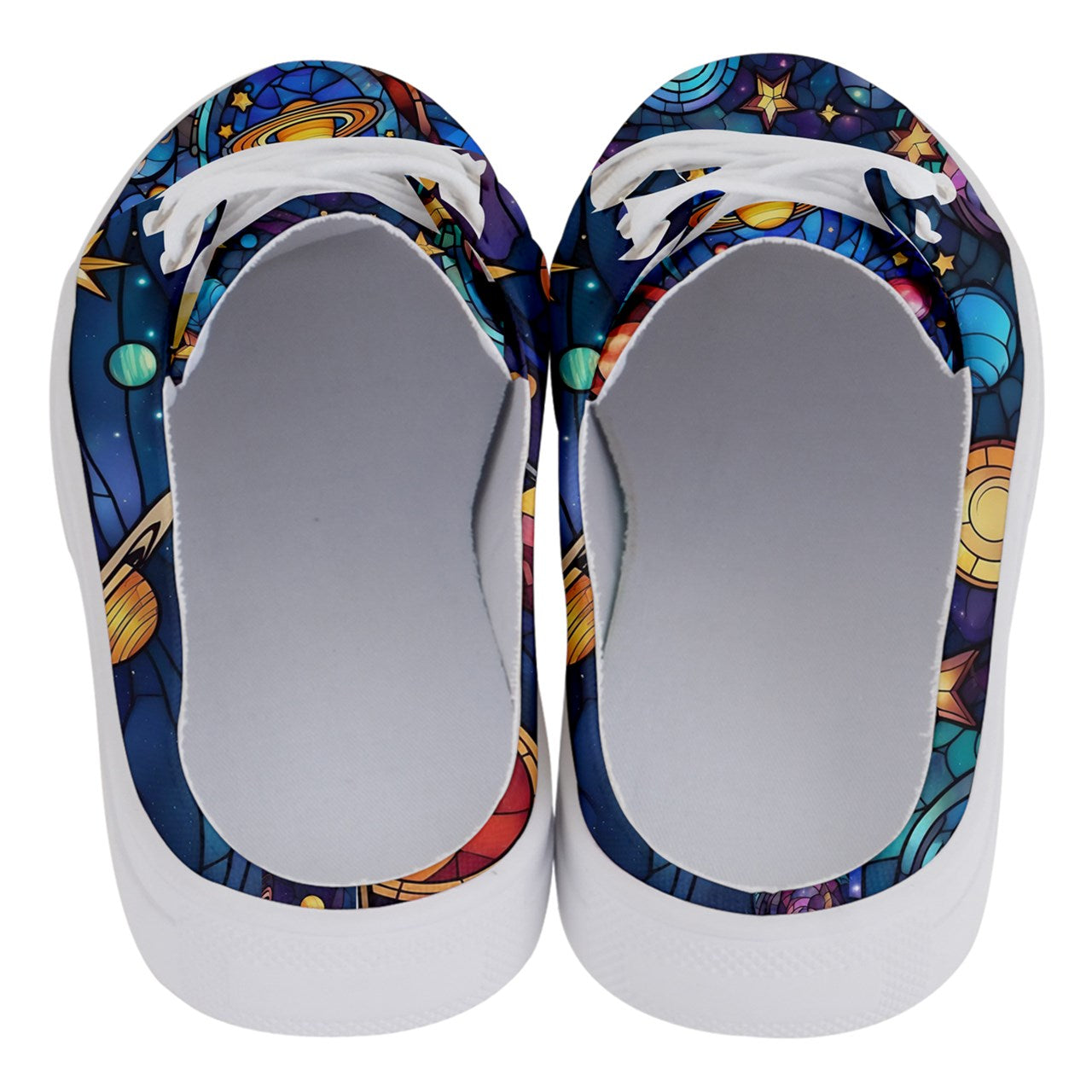 Stained Glass Space Women's Half Slippers