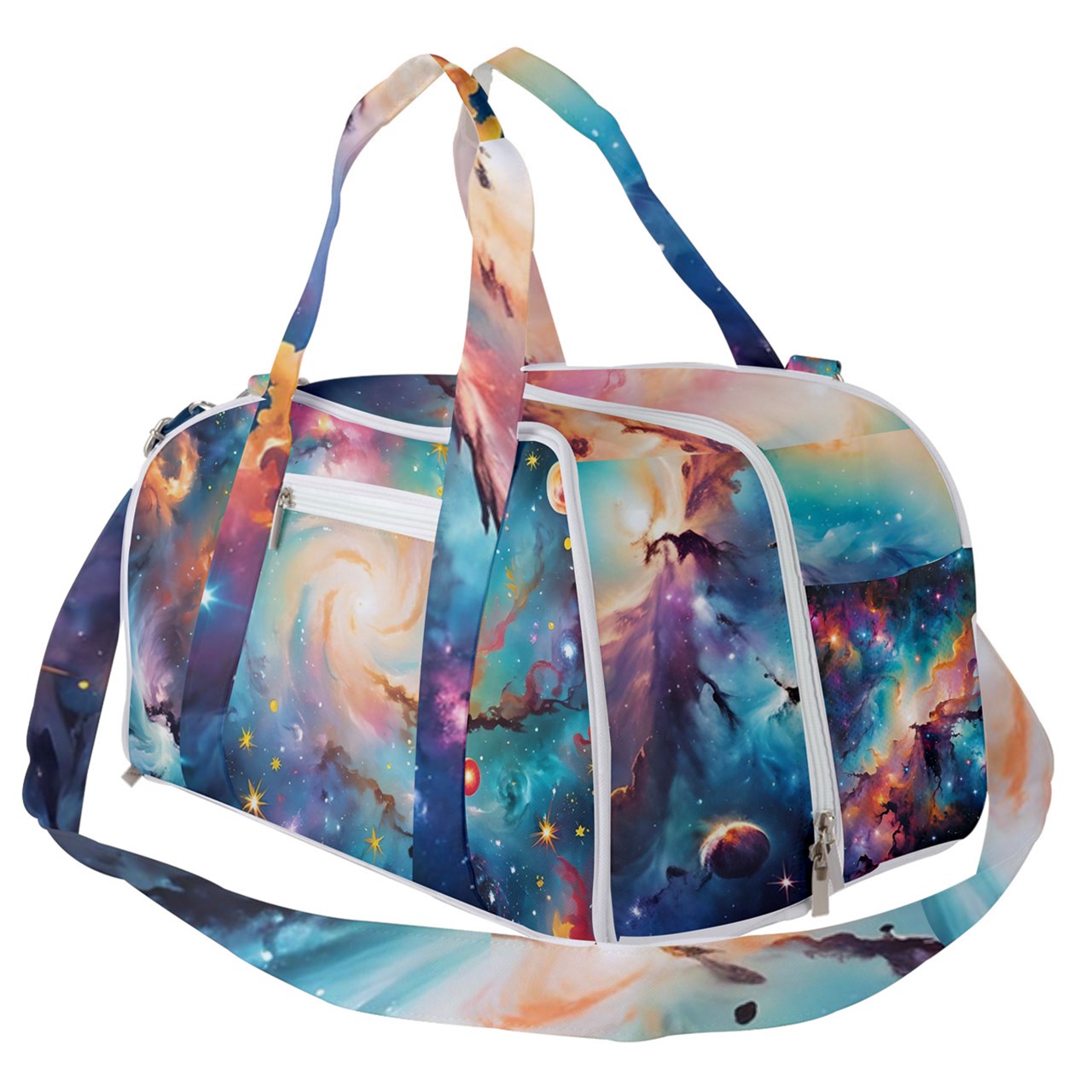 Colorful Space Burner Gym Duffel Bag