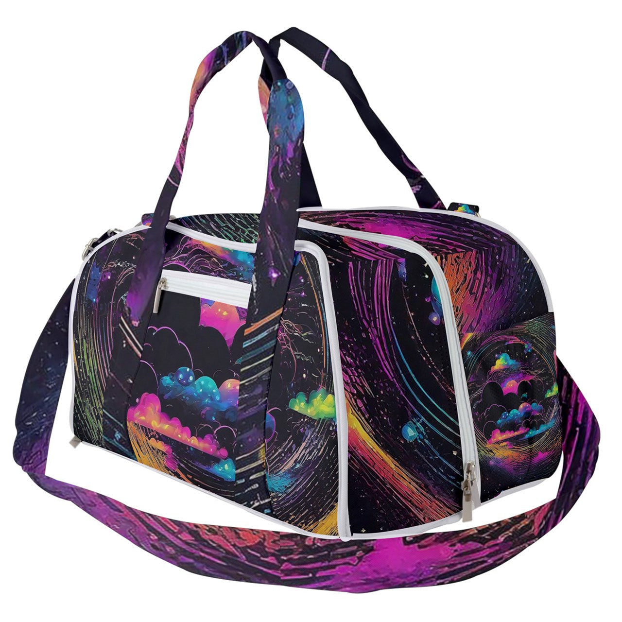 Psychedelic Space 2 Burner Gym Duffel Bag