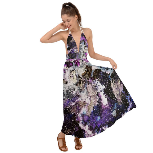 Purple/Blue Galaxy Maxi Beach Dress