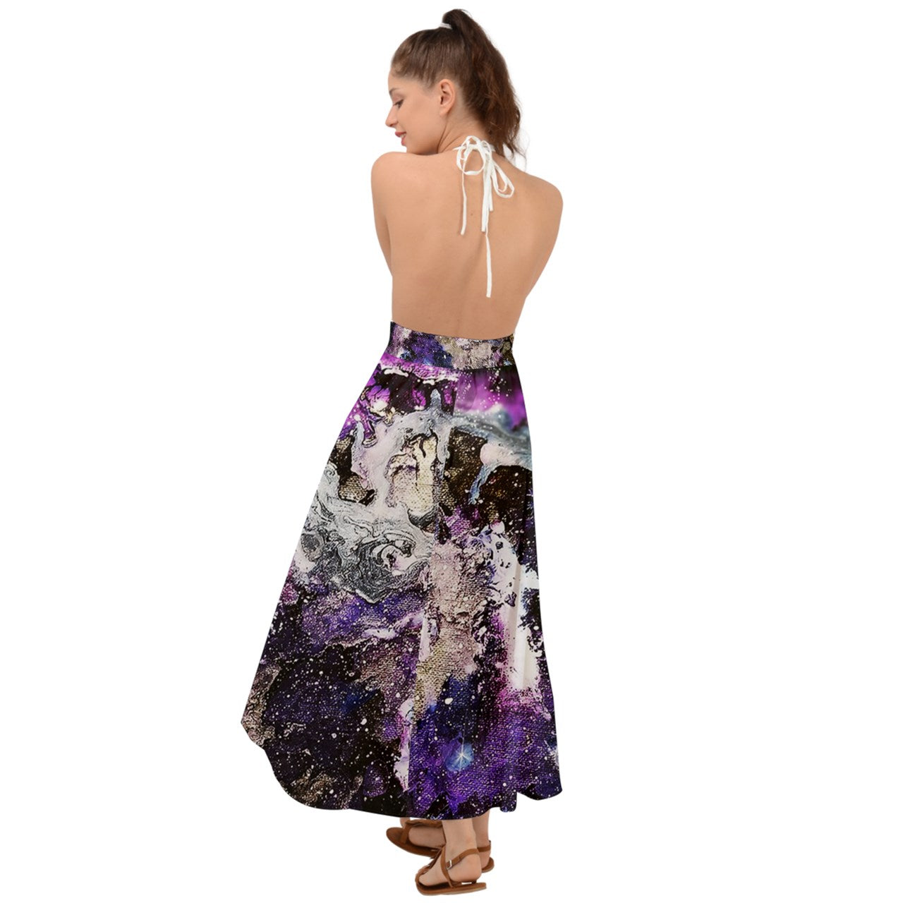 Purple/Blue Galaxy Maxi Beach Dress