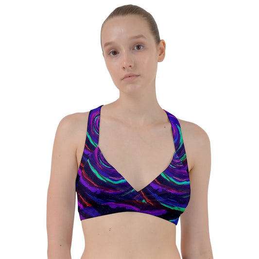 Galactic Rabbit Hole Sweetheart Sports Bra