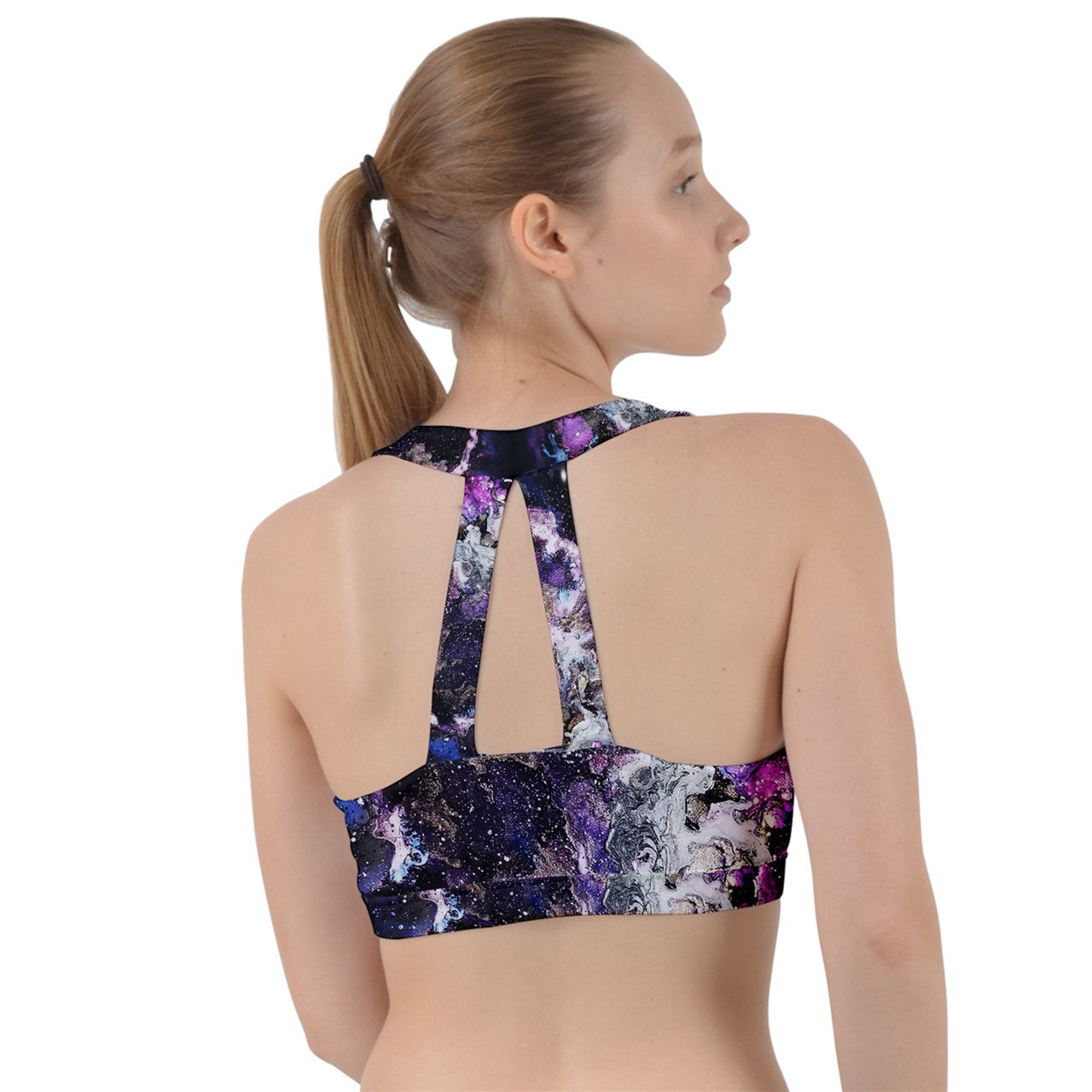 Purple/Blue Galaxy Sweetheart Sports Bra