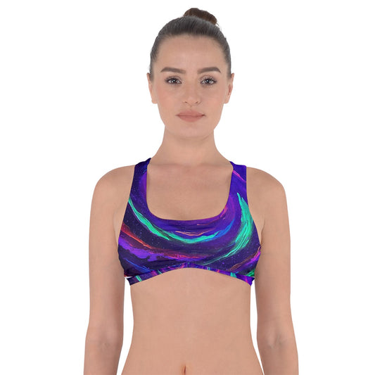 Galactic Rabbit Hole Got No Strings Sports Bra