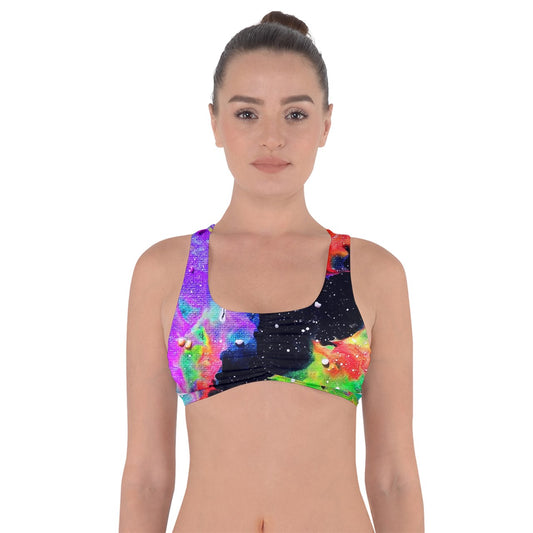 Galactic Rainbow Got No Strings Sports Bra