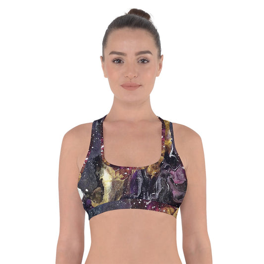 Galactic Clouds Cross Back Sports Bra