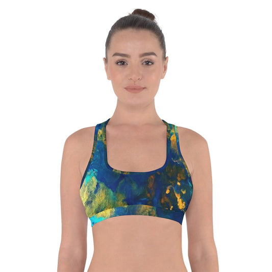 Galactic Atlantis Cross Back Sports Bra