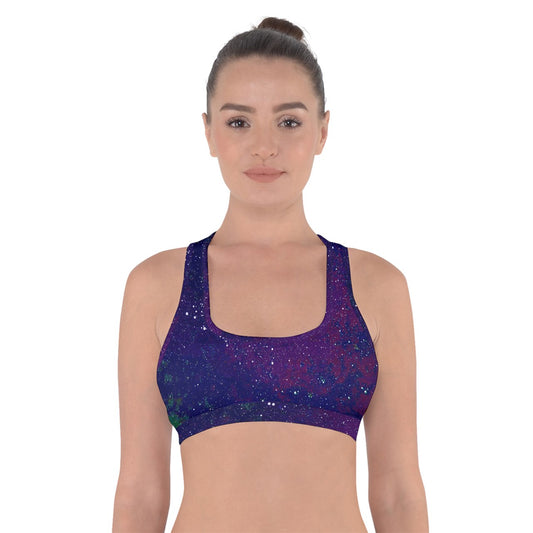 Galactic Atmoshpere Cross Back Sports Bra