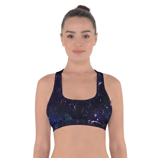 Galactic Darkness Cross Back Sports Bra