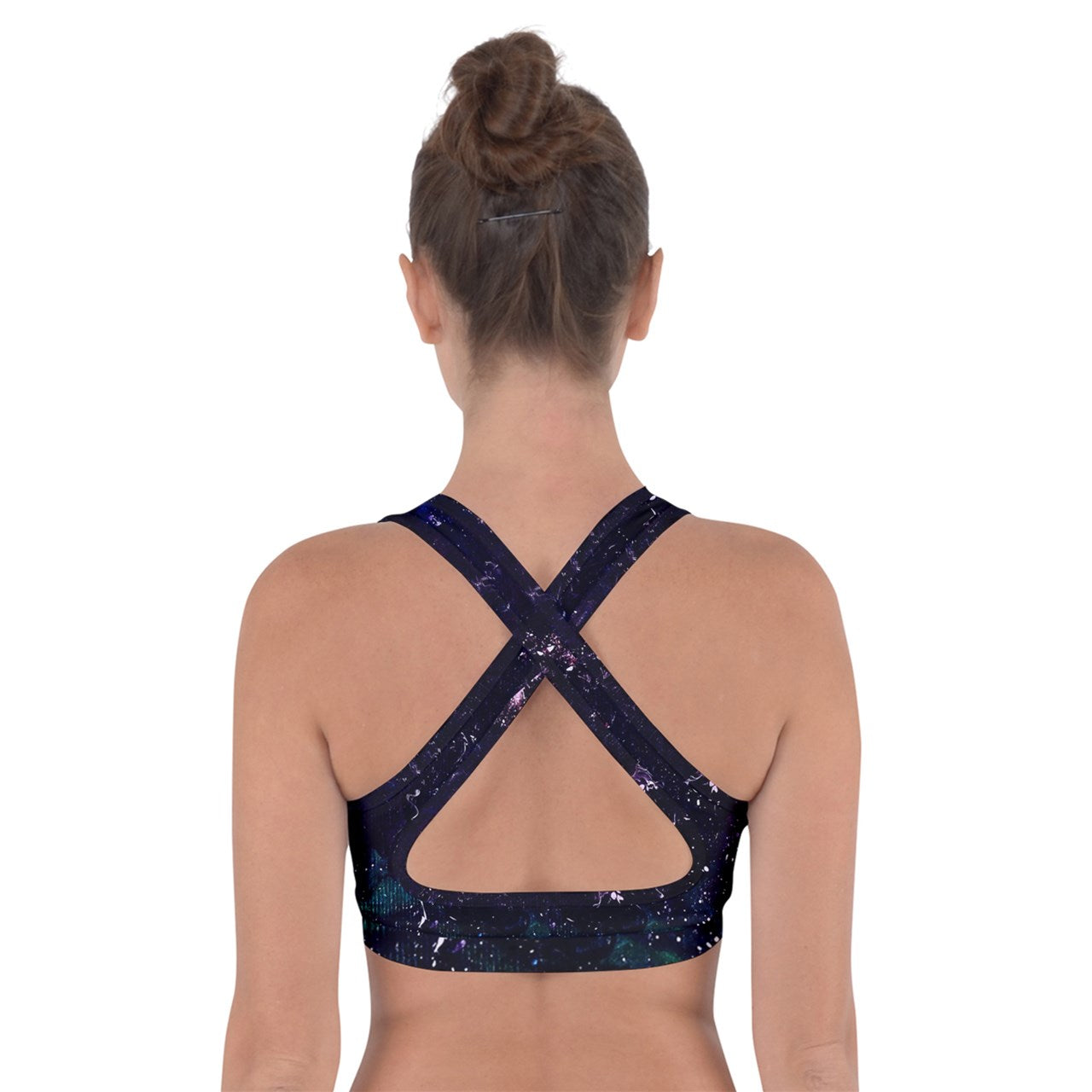 Galactic Darkness Cross Back Sports Bra