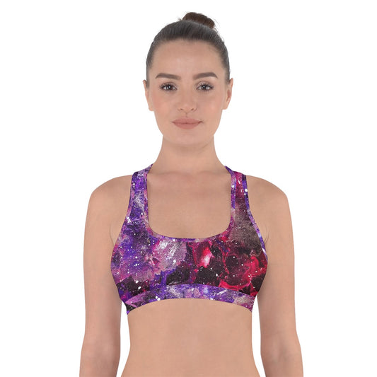 Galactic Love Cross Back Sports Bra