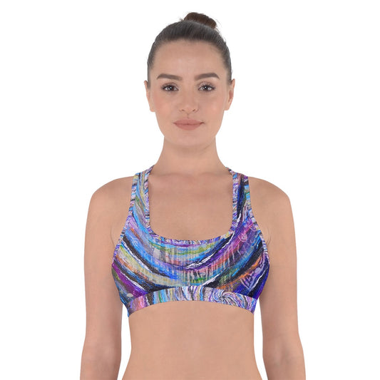 Galactic Whirlpool Cross Back Sports Bra