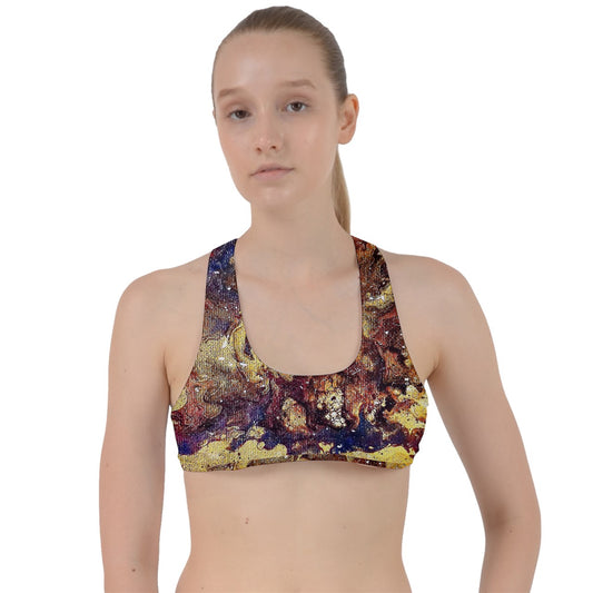 Heaven Meets Universe Criss Cross Racerback Sports Bra