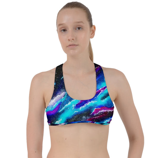 Blue Rip Criss Cross Racerback Sports Bra