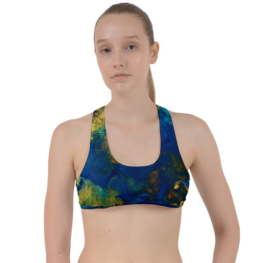 Galactic Atlantis Criss Cross Racerback Sports Bra