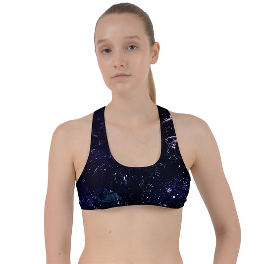 Galactic Darkness Criss Cross Racerback Sports Bra