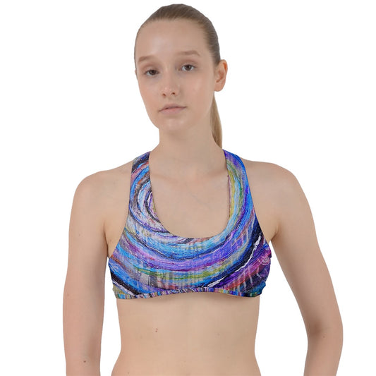 Galactic Whirlpool Criss Cross Racerback Sports Bra